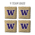 Washington Huskies Gold Cornhole Bags - 4 Pack