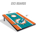 Miami Dolphins 2' x 3' MDF Cornhole Set