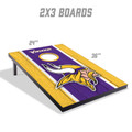 Minnesota Vikings 2' x 3' MDF Cornhole Set