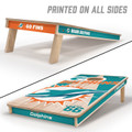 Miami Dolphins 2' x 4' All-Wood Cornhole Set