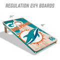 Miami Dolphins 2' x 4' All-Wood Cornhole Set