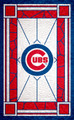 Chicago Cubs 11" x 19" Stained Glass Sign