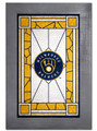 Milwaukee Brewers Stained Glass with Frame