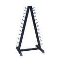 Body Solid Vinyl Dumbbell Set with Storage Rack