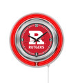 Rutgers Scarlet Knights Neon Clock