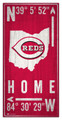Cincinnati Reds 6" x 12" Coordinates Sign