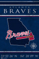 Atlanta Braves 17" x 26" Coordinates Sign