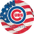 Chicago Cubs 12" Team Color Flag Circle Sign