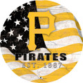 Pittsburgh Pirates 12" Team Color Flag Circle Sign