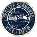 Seattle Seahawks Distressed Round Sign
