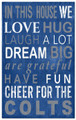 Indianapolis Colts In This House Sign