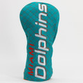 Miami Dolphins Solid Quilted Golf Driver Headcover