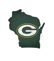 Green Bay Packers 12" Team Color Logo State Sign