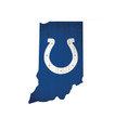 Indianapolis Colts 12" Team Color Logo State Sign