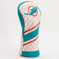 Miami Dolphins Stripe Quilted Golf Fairway Headcover