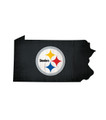 Pittsburgh Steelers 12" Team Color Logo State Sign