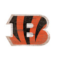 Cincinnati Bengals Distressed Logo Cutout Sign
