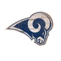 Los Angeles Rams Distressed Logo Cutout Sign