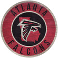 Atlanta Falcons 12" Circle with State Sign