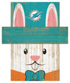 Miami Dolphins 19" x 16" Easter Bunny Head