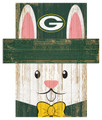 Green Bay Packers 6" x 5" Easter Bunny Head
