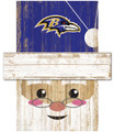 Baltimore Ravens 6" x 5" Santa Head