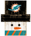 Miami Dolphins Snowman Head Sign