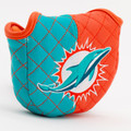 Miami Dolphins Split Quilted Golf Mallet Putter Cover