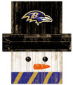 Baltimore Ravens 6" x 5" Snowman Head