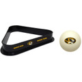 Missouri Tigers Cue Ball & 8 Ball Billiard Rack