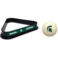 Michigan State Spartans Cue Ball & 8 Ball Billiard Rack