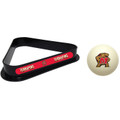 Maryland Terrapins Cue Ball & 8 Ball Billiard Rack