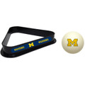 Michigan Wolverines Cue Ball & 8 Ball Billiard Rack