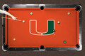 Miami Hurricanes Logo Pool Table Felt