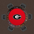 Georgia Bulldogs 48" x 48" Poker Table Felt