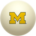 Michigan Wolverines Billiard Cue Ball