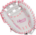Rawlings Liberty Advanced 33" Fastpitch Catcher's MItt - Right Hand Throw - White/Pink