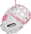 Rawlings Liberty Advanced 33" Fastpitch Catcher's MItt - Right Hand Throw - White/Pink