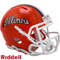 Illinois Fighting Illini Speed Mini Script Orange Football Helmet