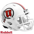 Utah Utes Speed Mini White Football Helmet