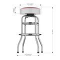 Alabama Crimson Tide Chrome Bar Stool