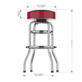 Arkansas Razorbacks Chrome Bar Stool