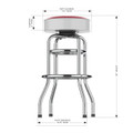Indiana Hoosiers Chrome Bar Stool