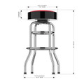 North Carolina State Wolfpack Chrome Bar Stool