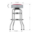 Ohio State Buckeyes Chrome Bar Stool