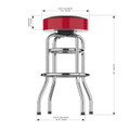 Georgia Bulldogs Chrome Bar Stool