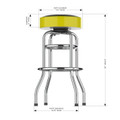 Iowa Hawkeyes Chrome Bar Stool