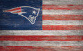 New England Patriots 11" x 19" Distressed Flag Sign