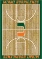 Miami Hurricanes Courtside Area Rug