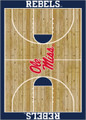 Mississippi Rebels Courtside Area Rug